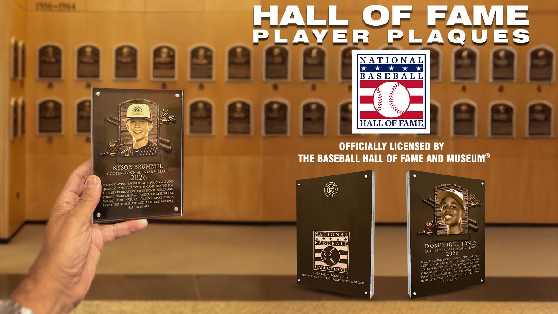 Hall of Fame Player Plaques